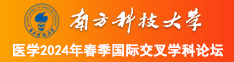 欧美操大B视频南方科技大学医学2024年春季国际交叉学科论坛